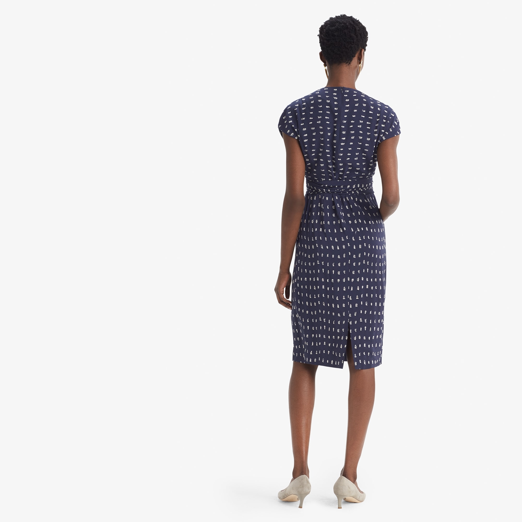 The Noel Dress—Swipe Print - Dark Iris | M.M.LaFleur