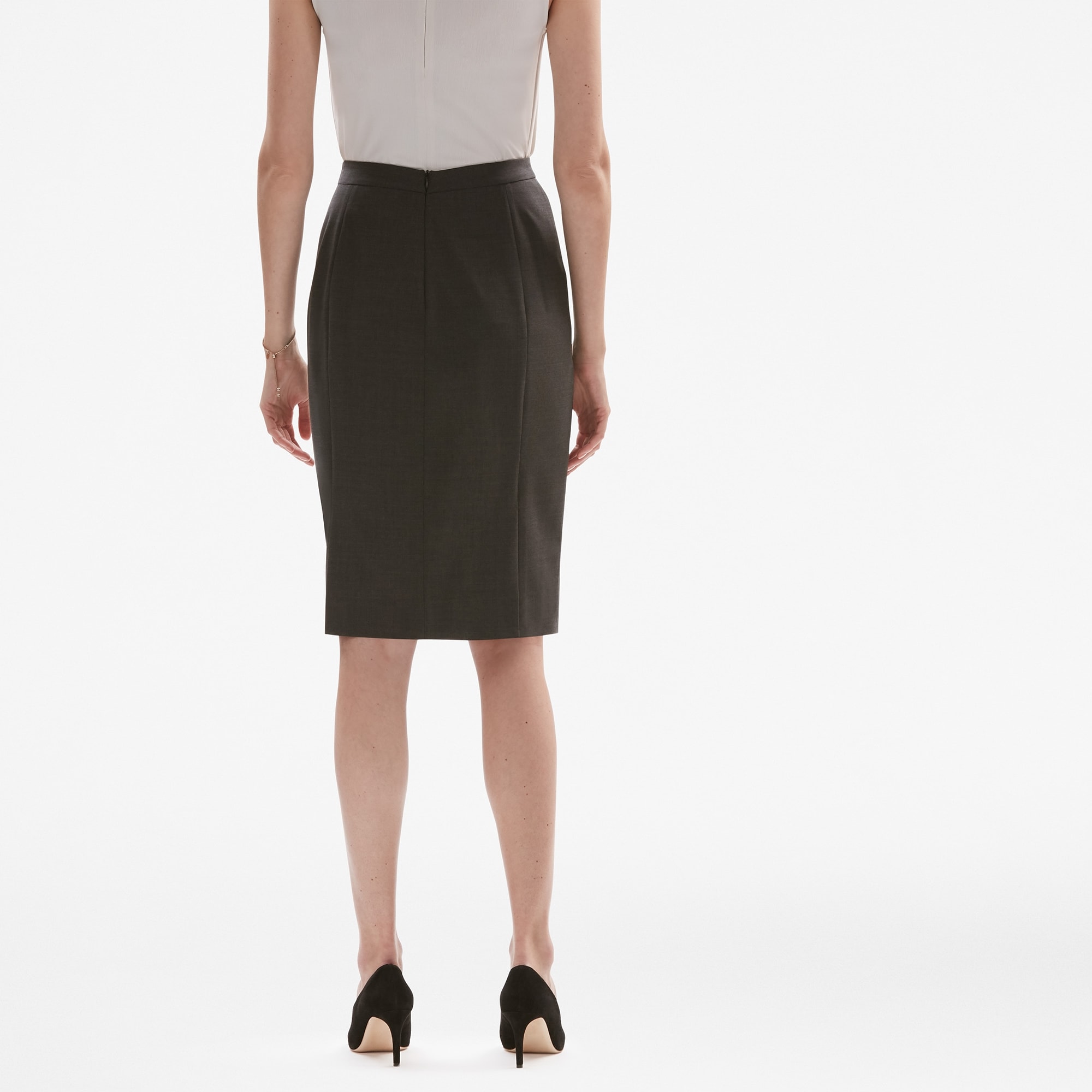 The Cobble Hill Skirt - Charcoal | M.M.LaFleur