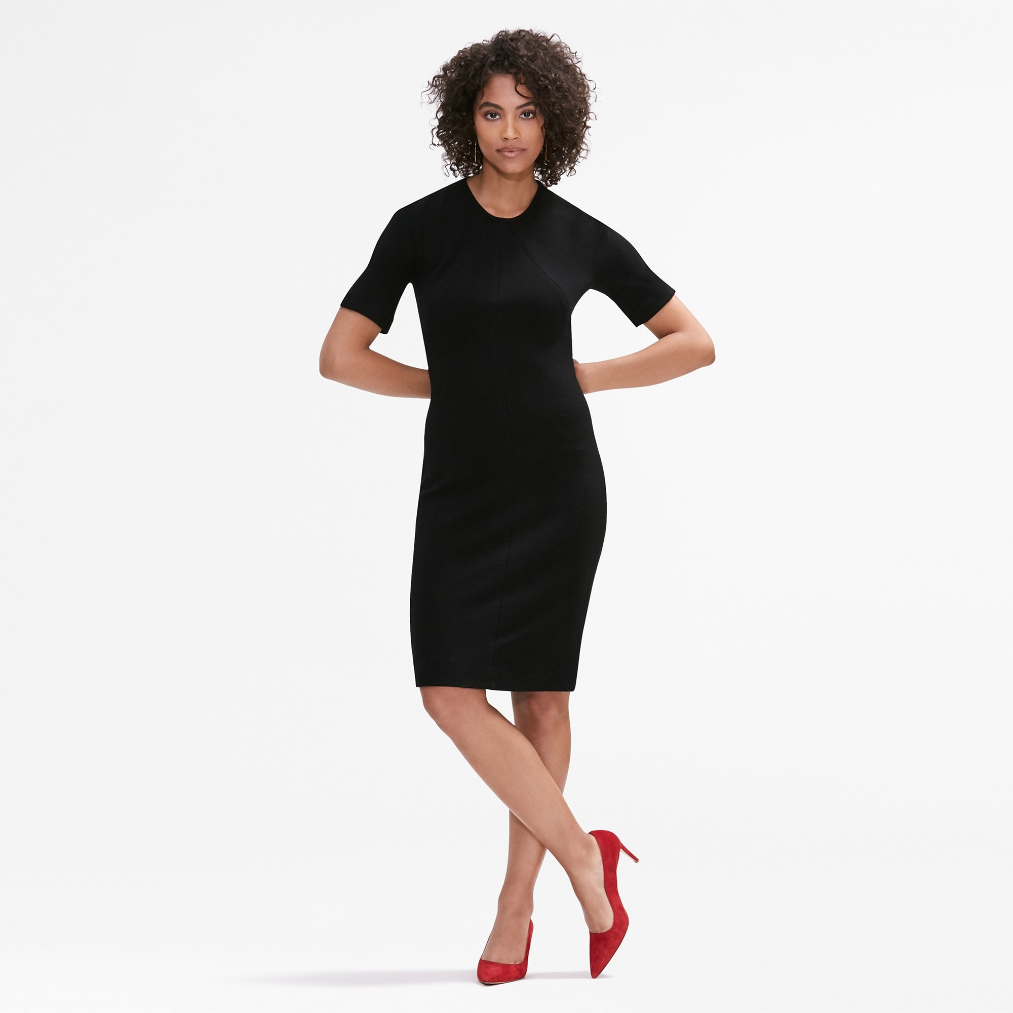 The Iris 2.0 Dress—Mini Rib - Black | M.M.LaFleur