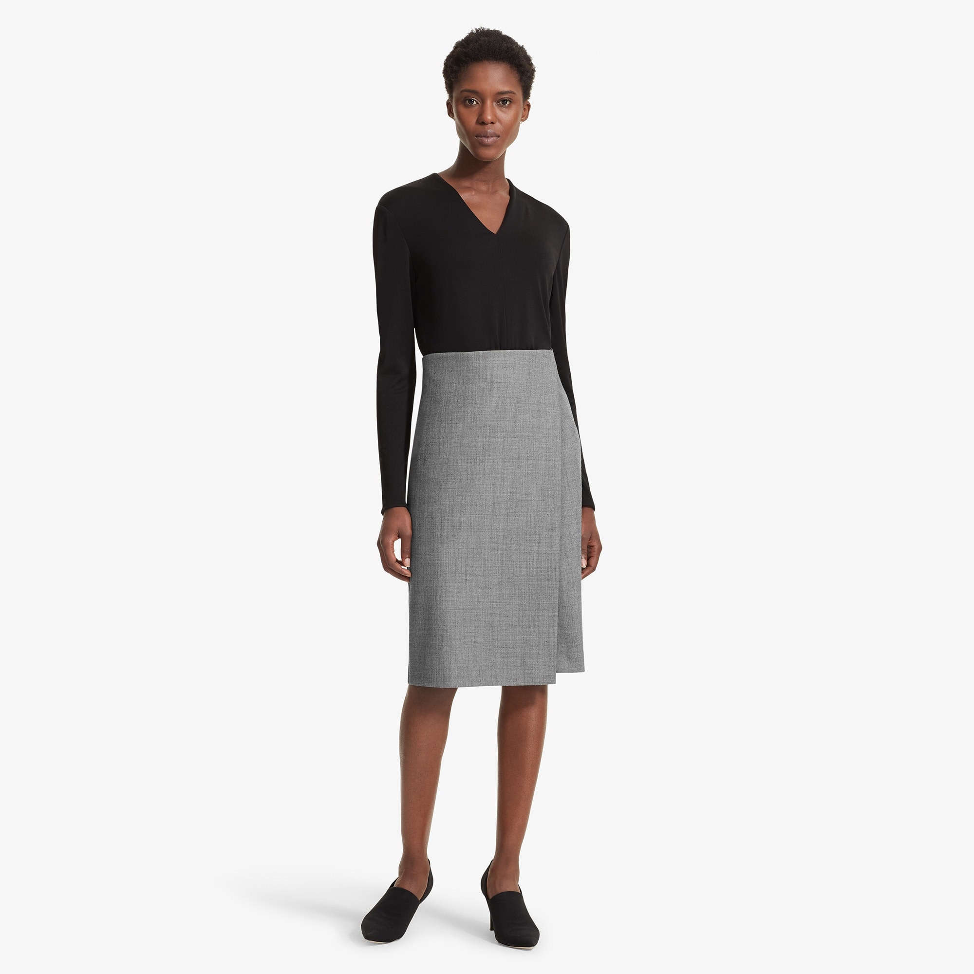 The Logan Skirt—Sharkskin | M.M.LaFleur | M.M. Second Act