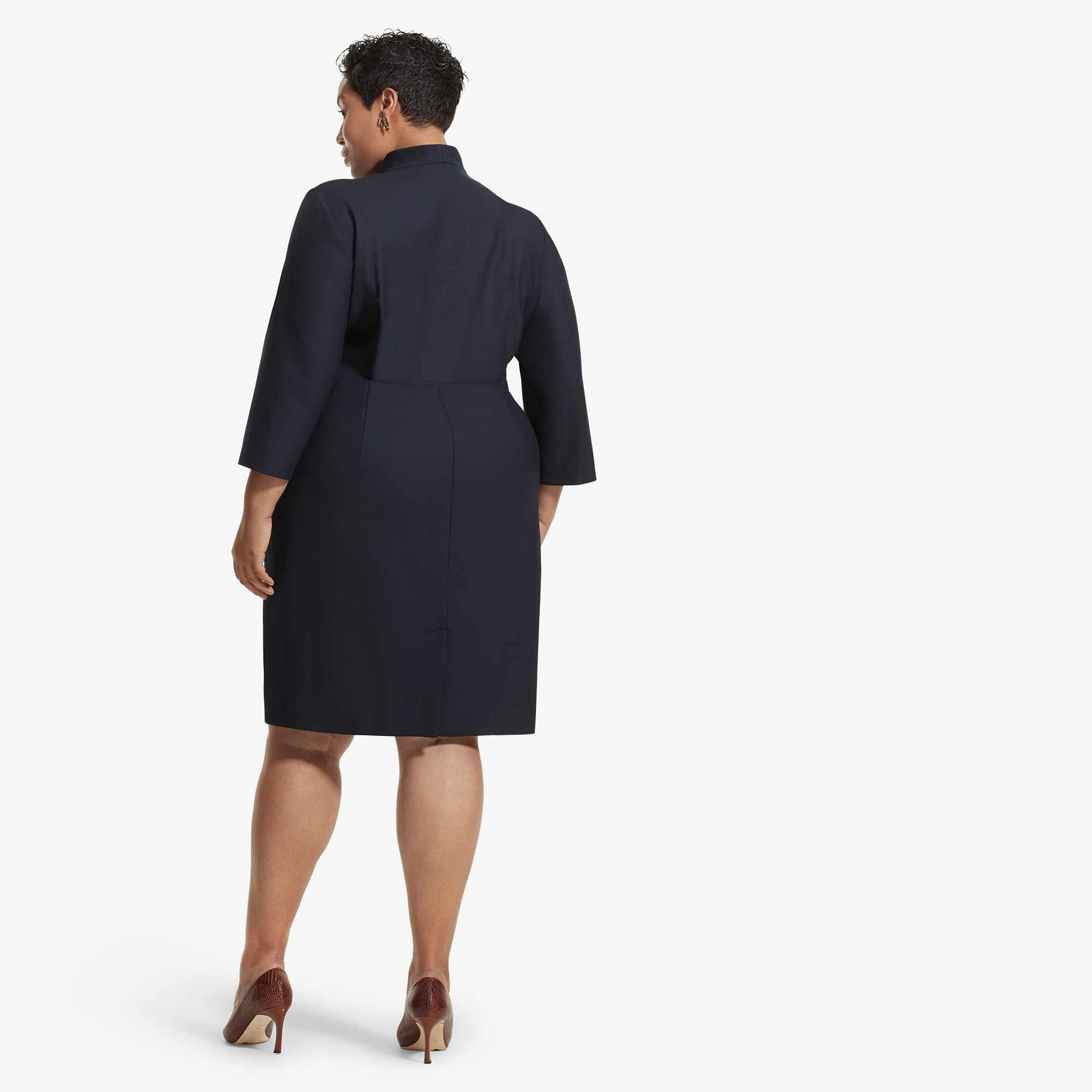 The Niko Dress—Sharkskin - Ink | M.M.LaFleur