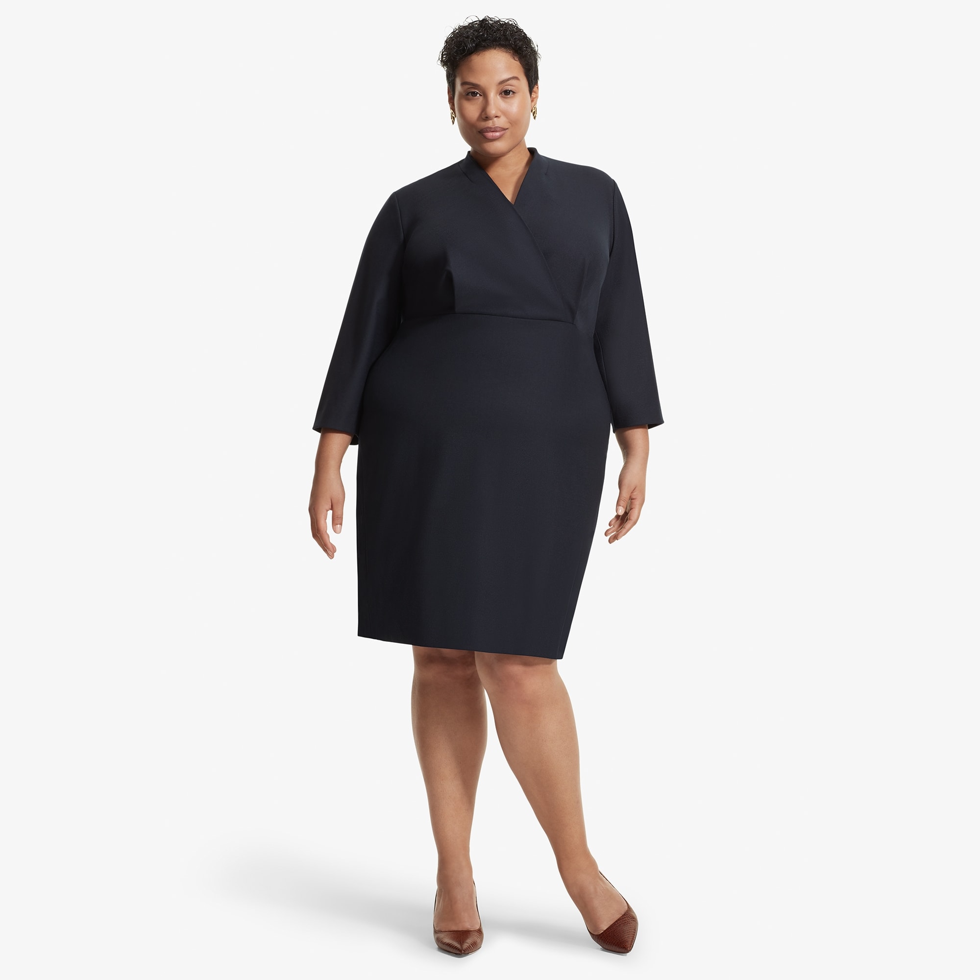 The Niko Dress—Sharkskin - Ink | M.M.LaFleur