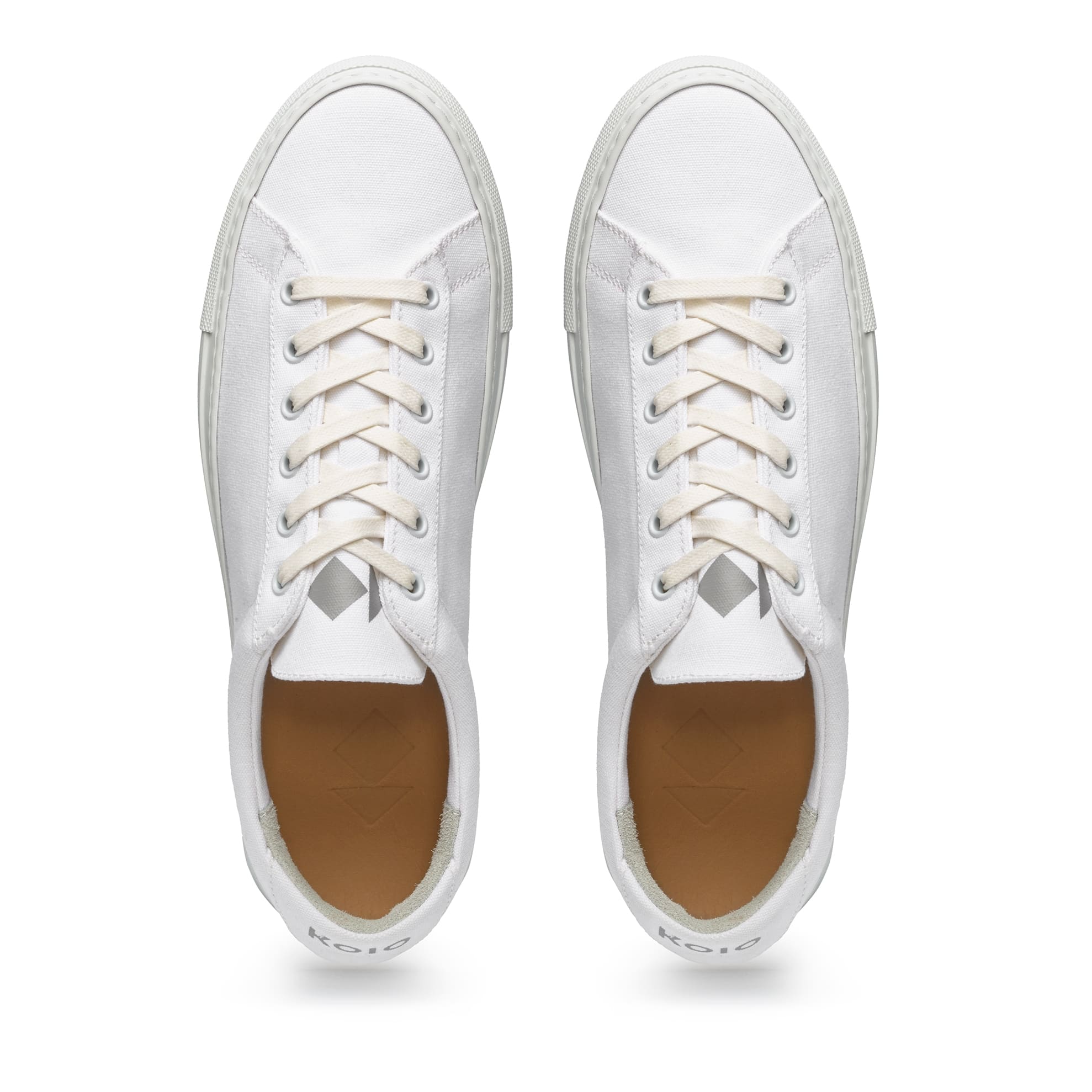 The Koio Capri Bianco Low-Top Sneakers—Canvas - White | M.M.LaFleur