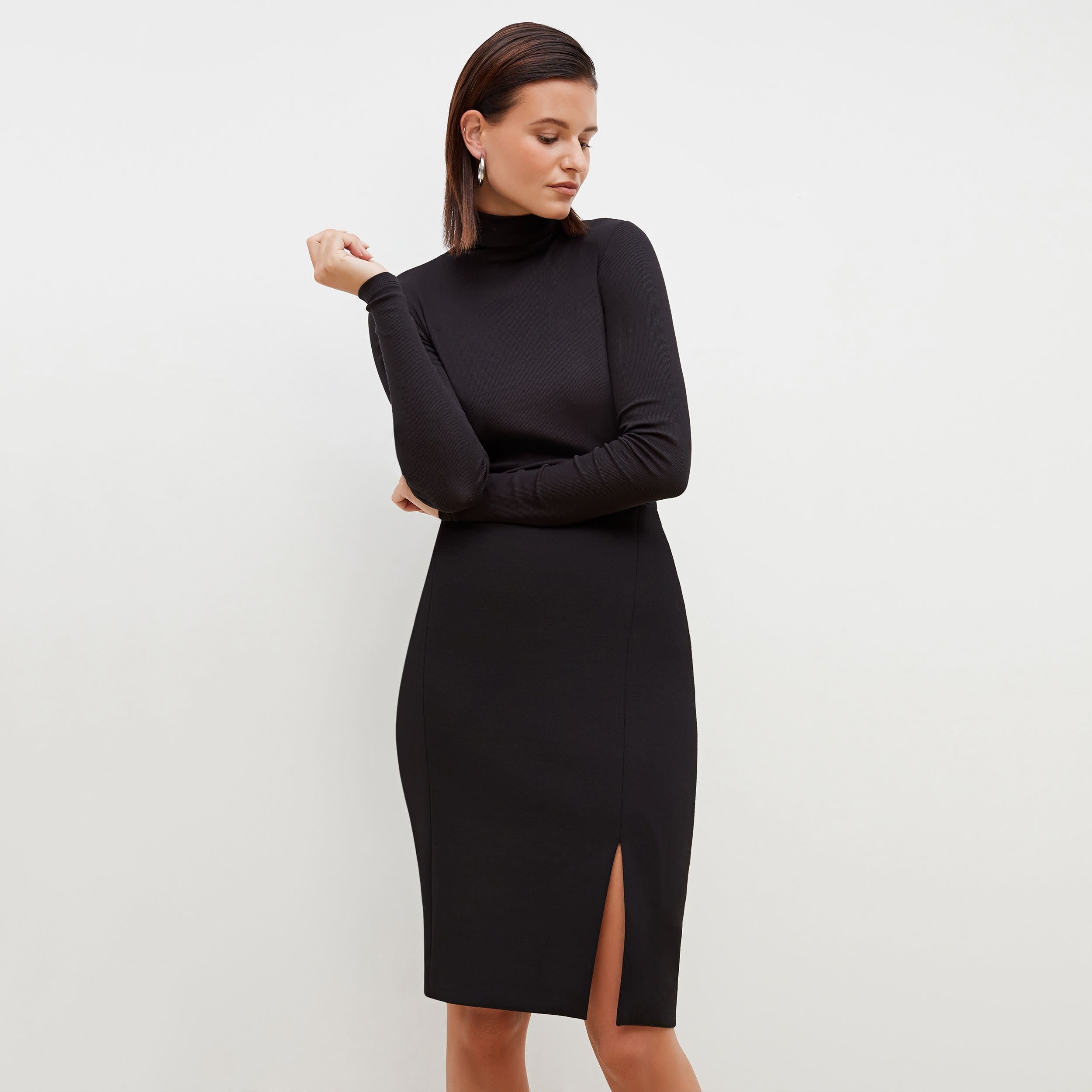 The Cortlandt Skirt—Worth - Black | M.M.LaFleur