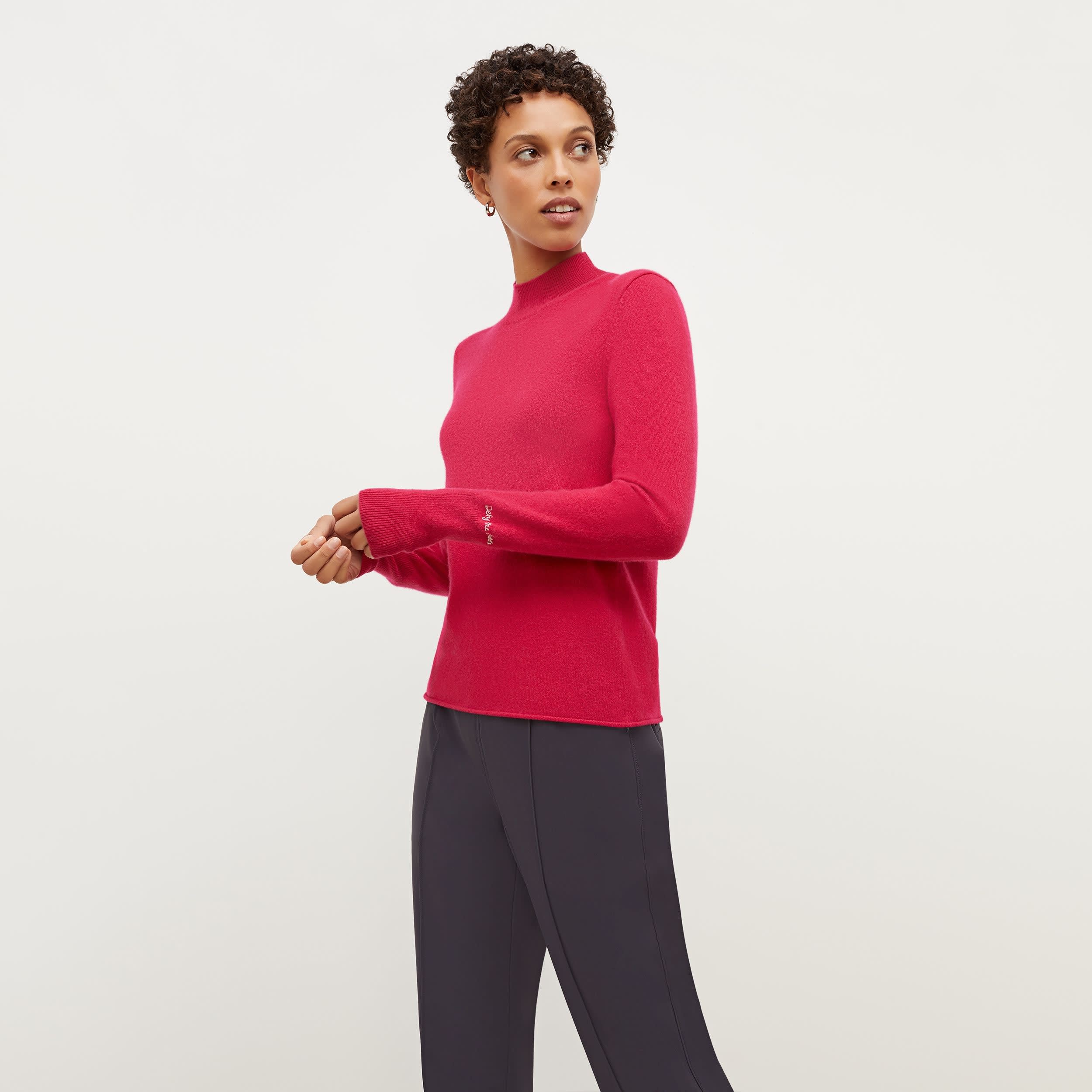 The Luan Sweater—Cashmere - Bright Pink | M.M.LaFleur