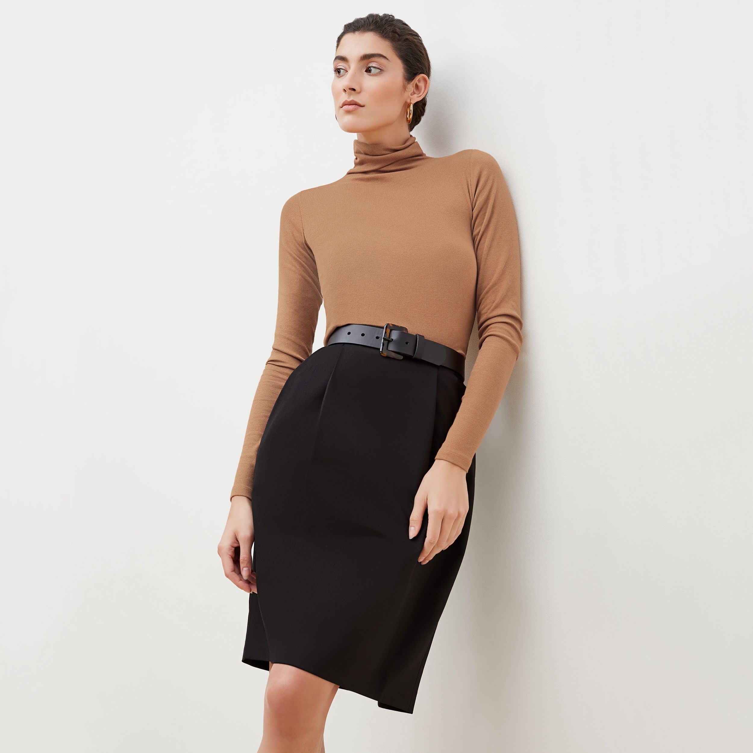 The Remy Skirt—Washable Wool Twill - Black | M.M.LaFleur