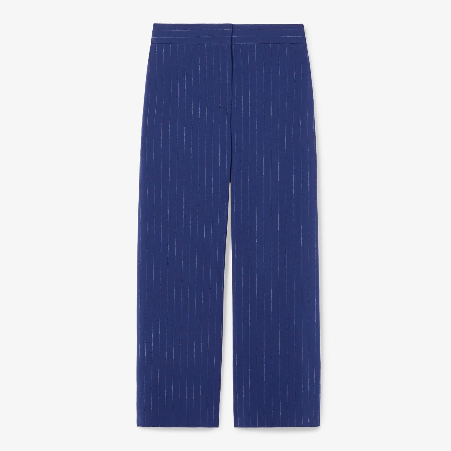 The Zhou Culotte—Faded Stripe - Baltic Blue / Ivory | M.M.LaFleur