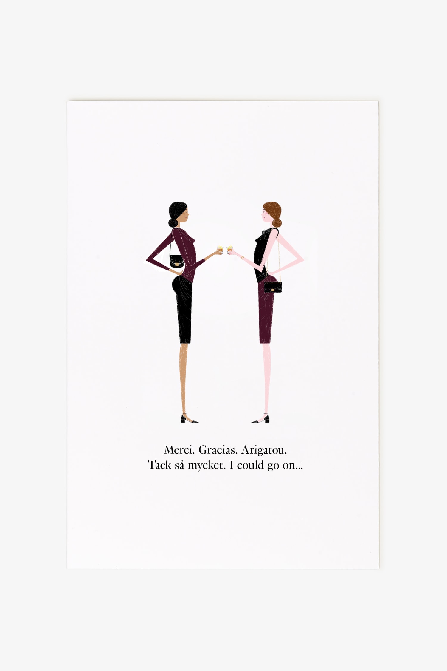 folded thank you card set merci mm lafleur folded thank you cards