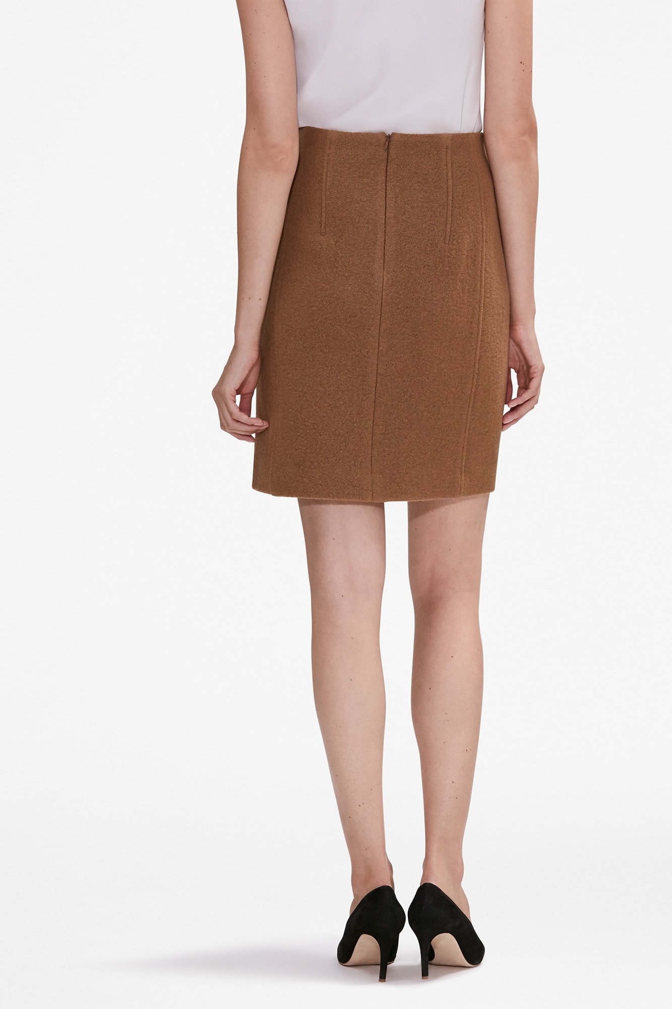 Crosby Skirt—Boucle - Toffee | M.M.LaFleur