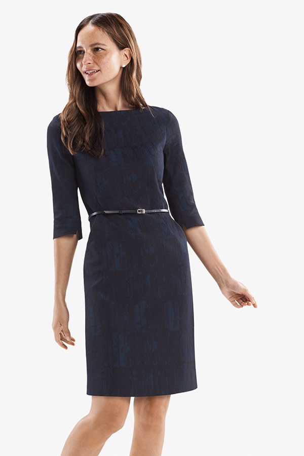 The Jacqueline Dress—Jet Twill - Black | M.M.LaFleur