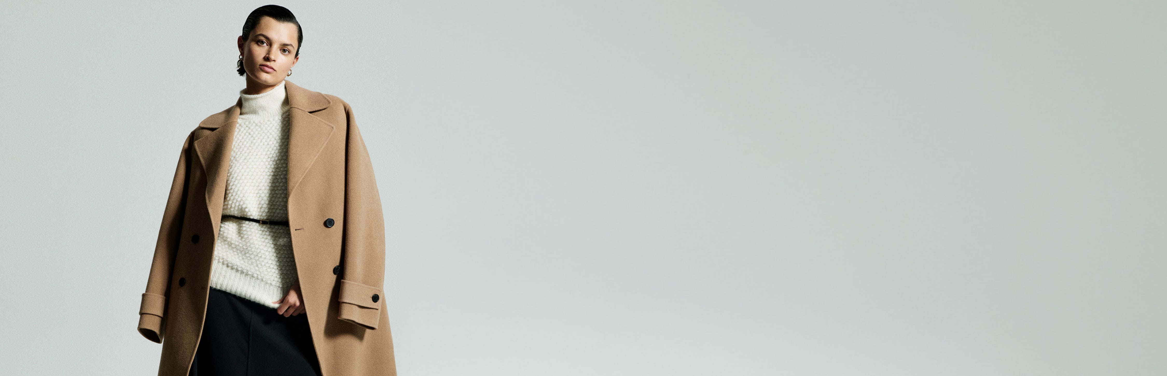 image of a woman wearing the viola coat