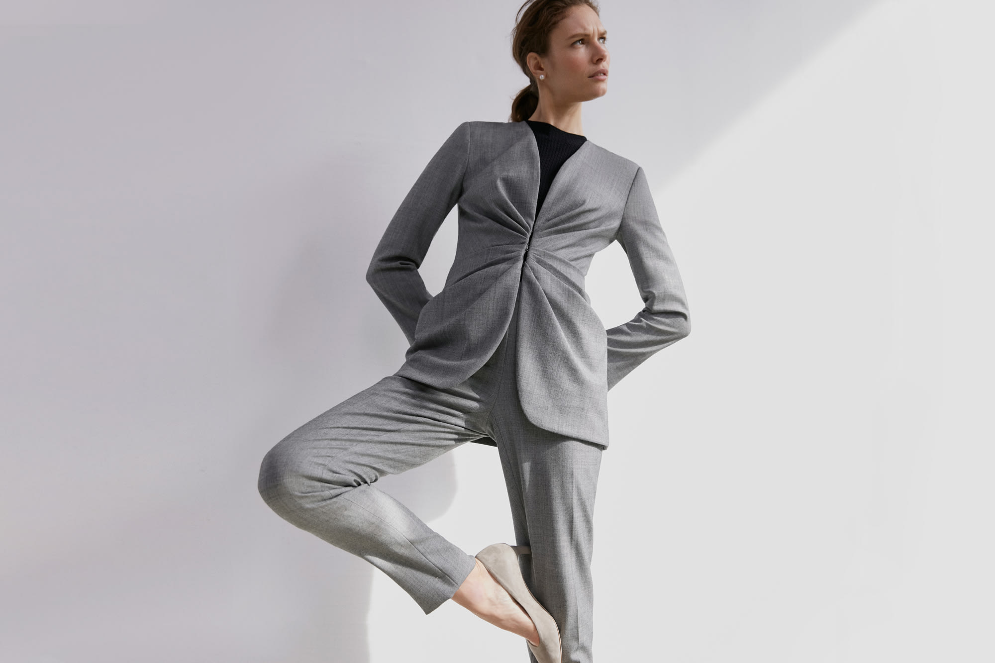 Woman wearing the Carmen Jacket