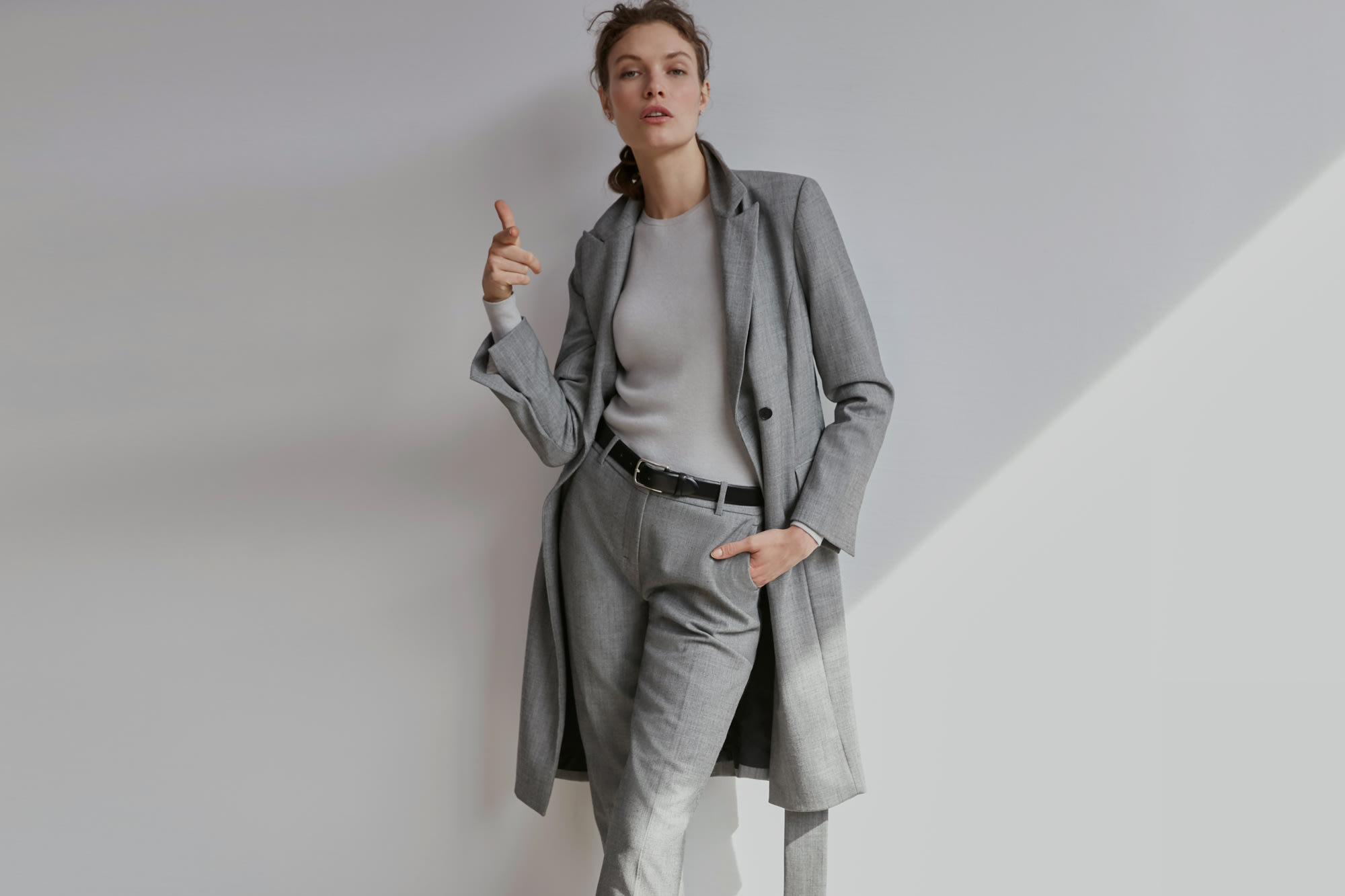 Woman wearing the Cheryl jecket