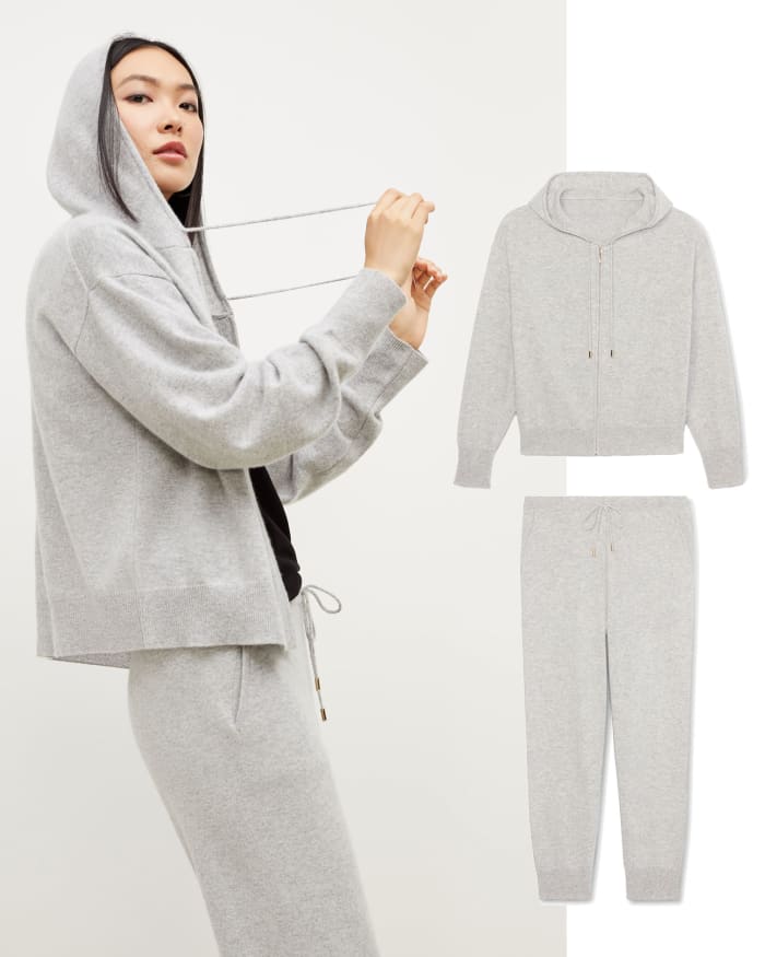 cashmere sweat suit set