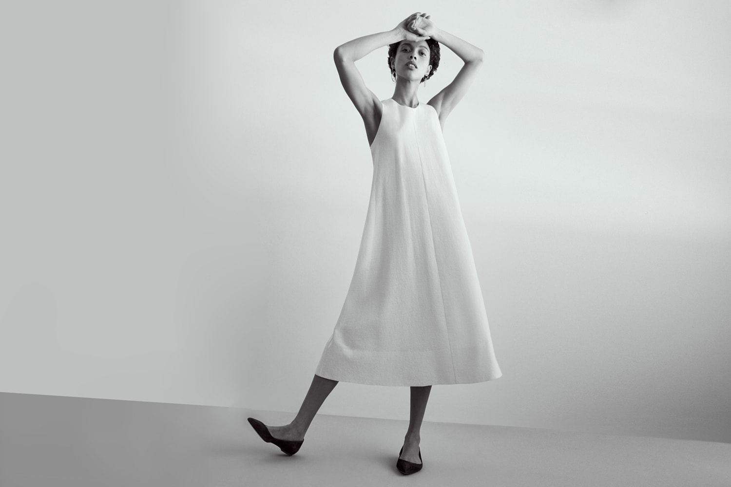 Woman in white dress