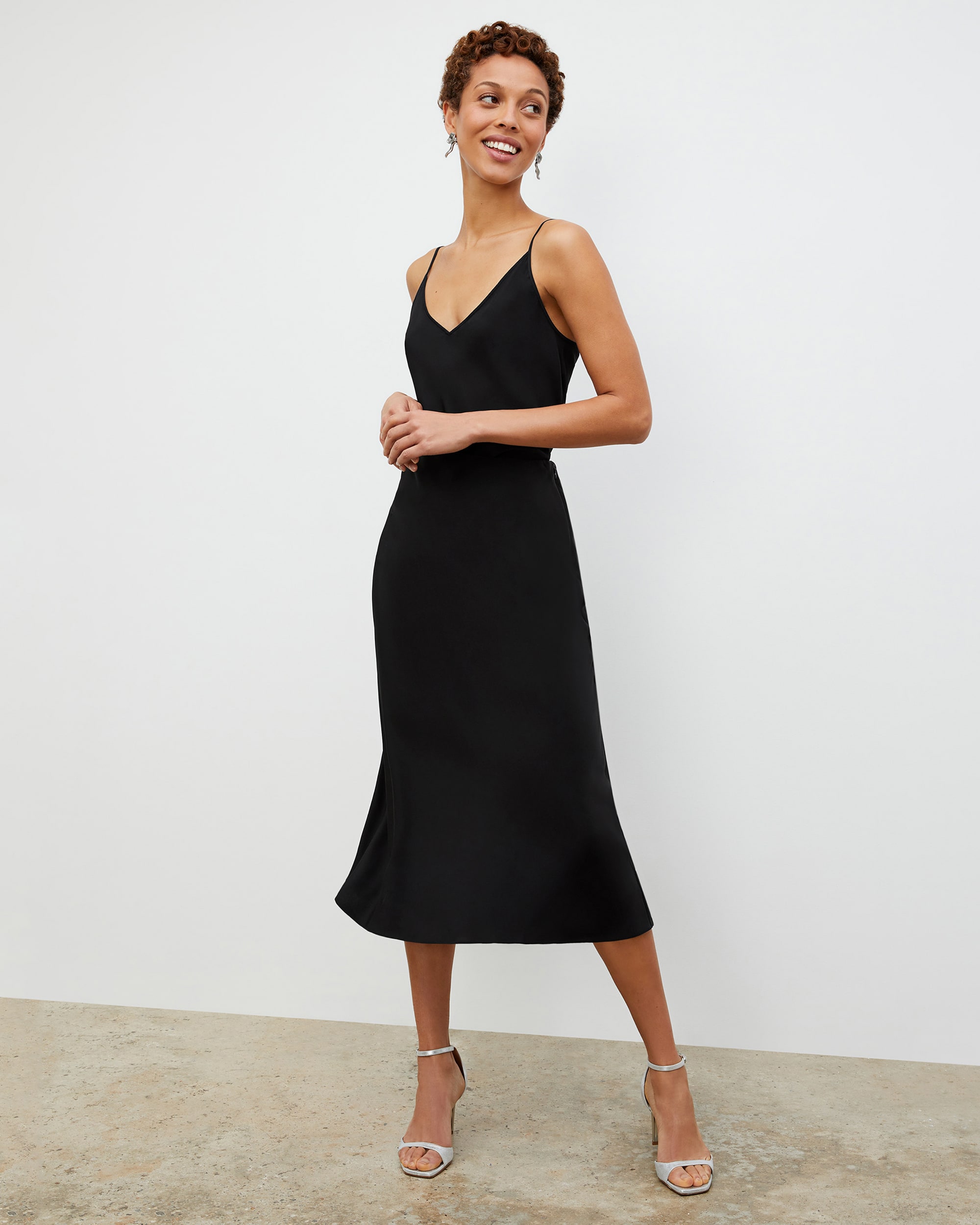 Lisey Cami - Washable Silk :: Black – M.M.LaFleur