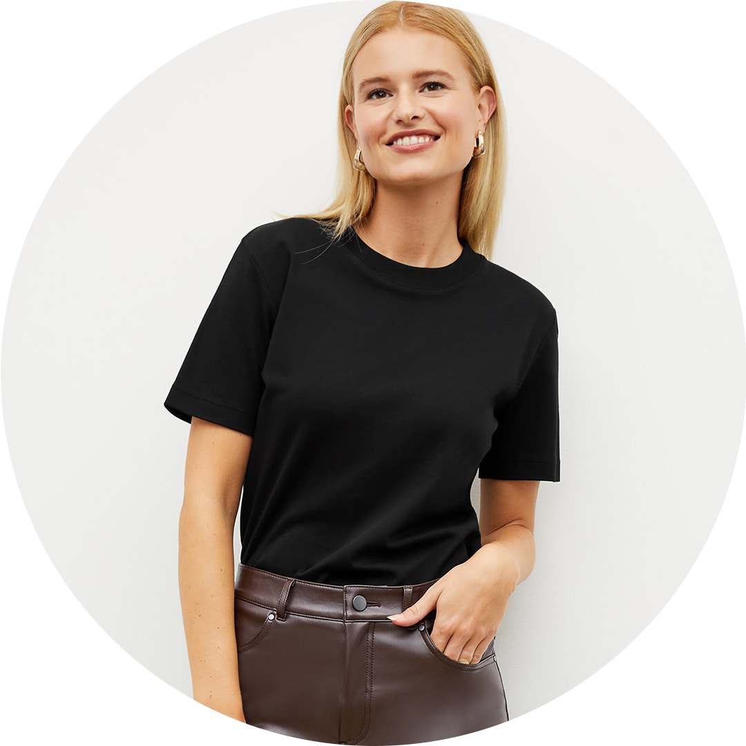 Leslie T-Shirt - Organic Pima Cotton :: Black – M.M.LaFleur