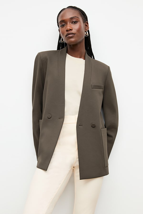 Janette Blazer - Light Ponte :: Ash – M.M.LaFleur