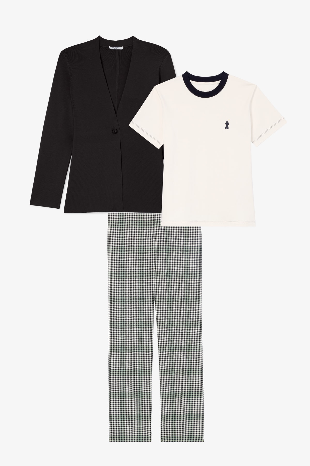 Smith Straight Trouser - Check Plaid Sharkskin :: Multi
