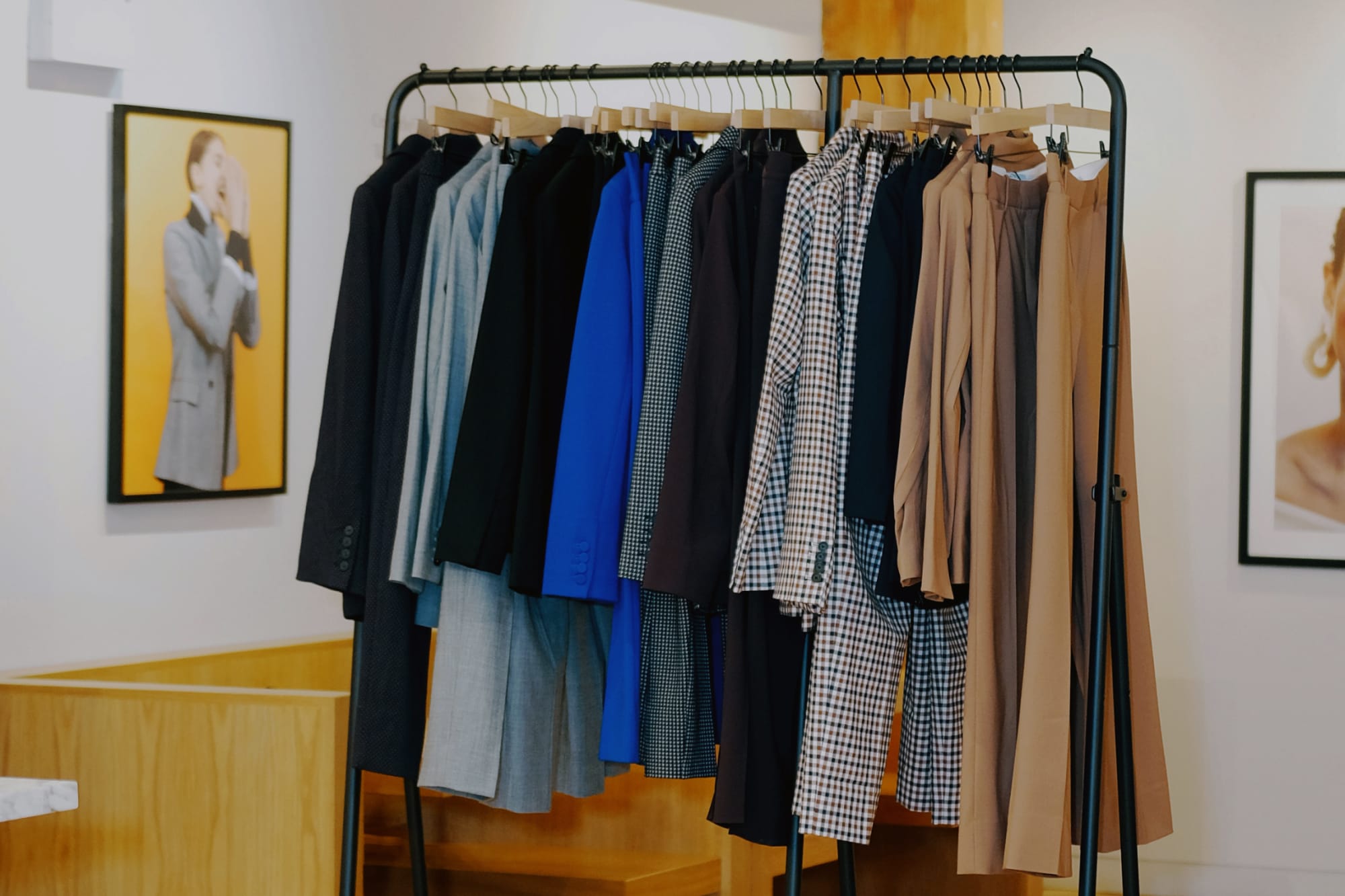 Image of clothing rack in M.M.LaFleur store