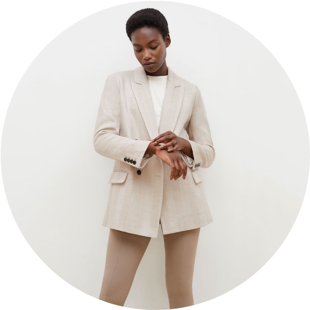 O'Hara Boyfriend Blazer - Sharkskin :: Garnet main image 1