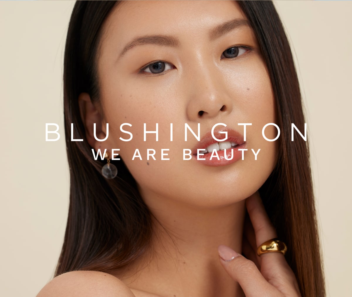 Blushington: We Are Beauty with close-up of woman's face