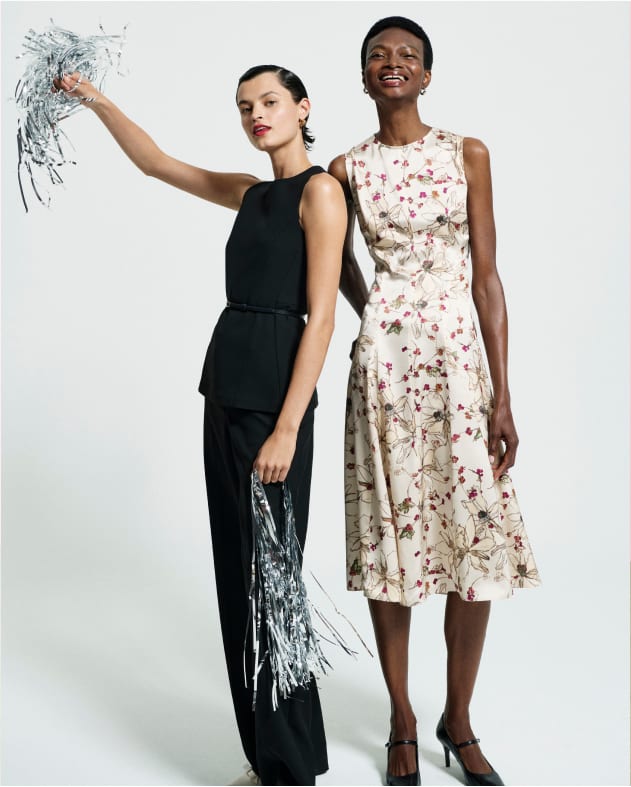 image of 2 women with streamers