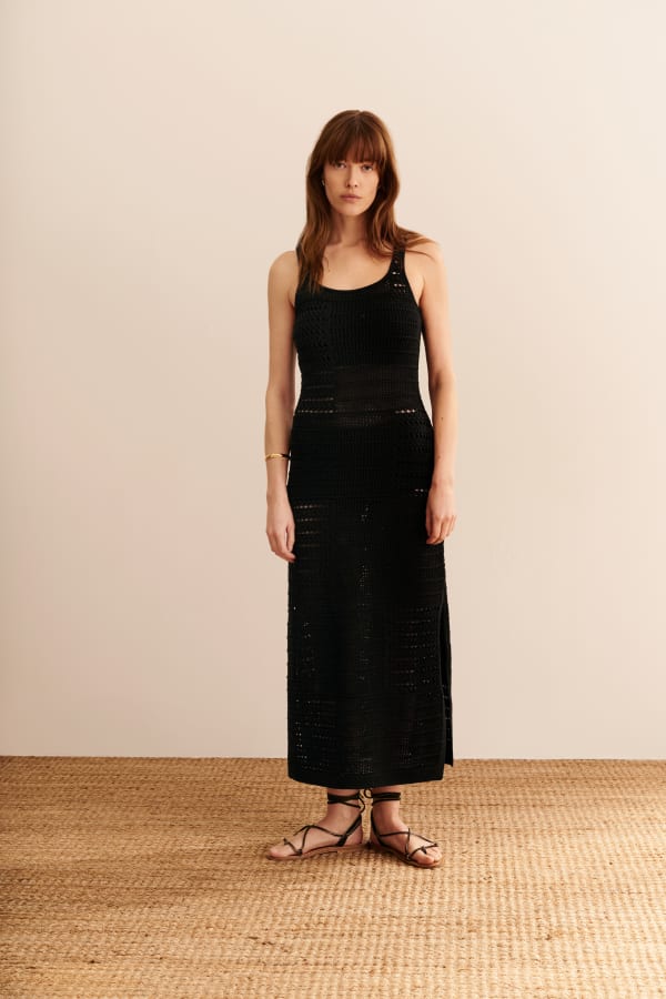 sorm'86 Laula Dress SMサイズ Fina Dress - Crochet Knit :: Black – M.M.LaFleur