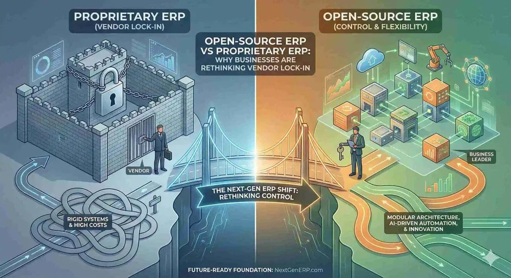 Open-Source ERP vs Proprietary ERP: Why Businesses Are Rethinking Vendor Lock-In
