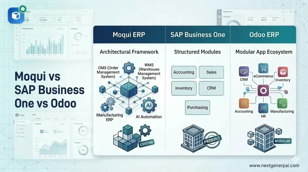 Moqui vs SAP Business One vs Odoo: Open-Source ERP Comparison for SMEs in 2026