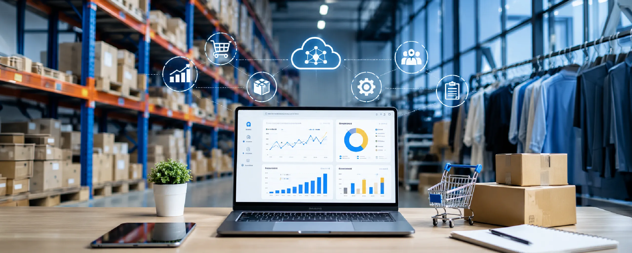 Open-source ERP dashboard for ecommerce warehouse management and retail operations