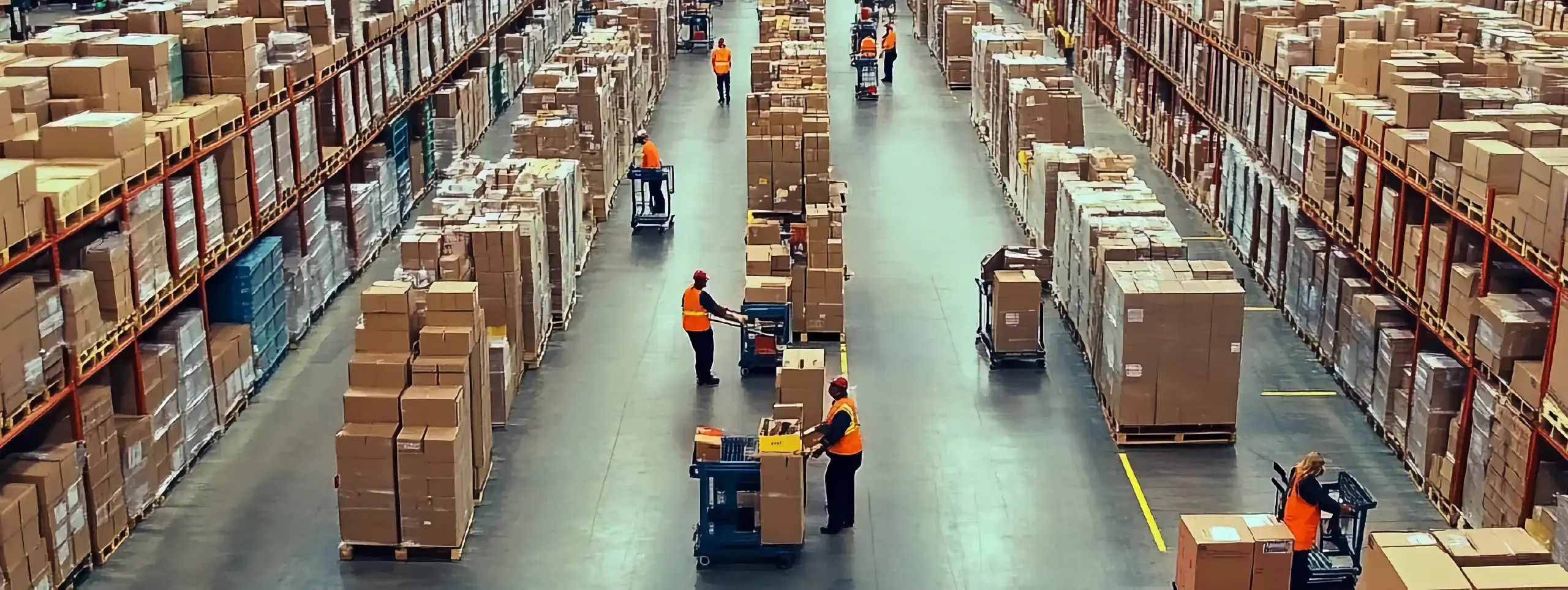 3PL warehouse workers managing inventory and fulfillment operations during peak season