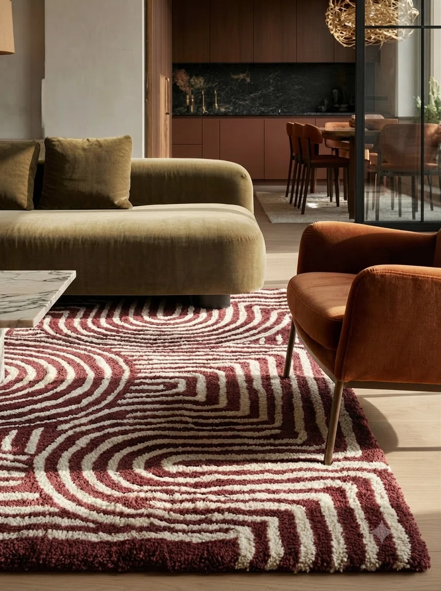 Geometric handmade rug