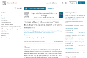 Toward a theory of organisms: Three founding principles in search of a useful integration