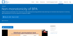 Cover slide from the talk “Non-monotonicity of BPA”