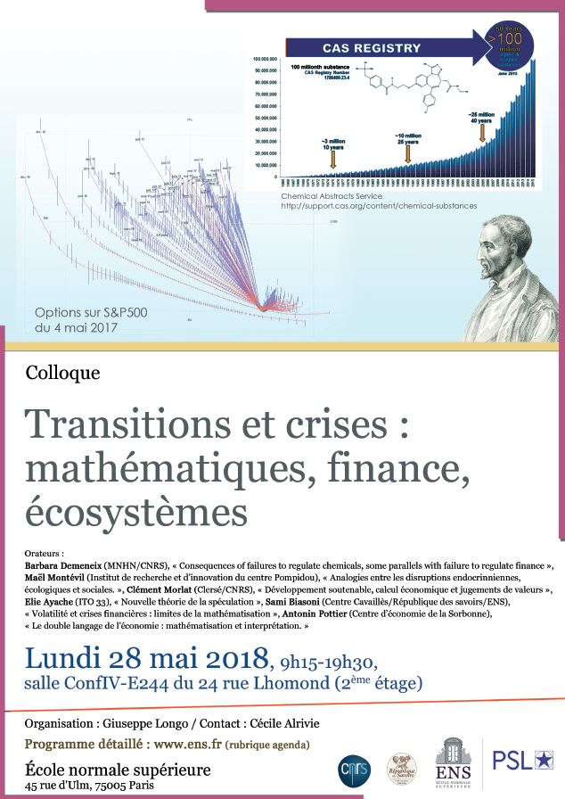 Cover slide from the talk “Analogies entre les disruptions endocrinniennes, écologiques et sociales.”