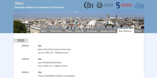 Cover slide from the talk “Time reversibility and other comparisons between mechanics and population genetics ”