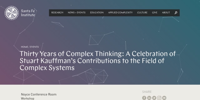 Cover slide from the talk “No entailing laws but enablement in the evolution of the biosphere”