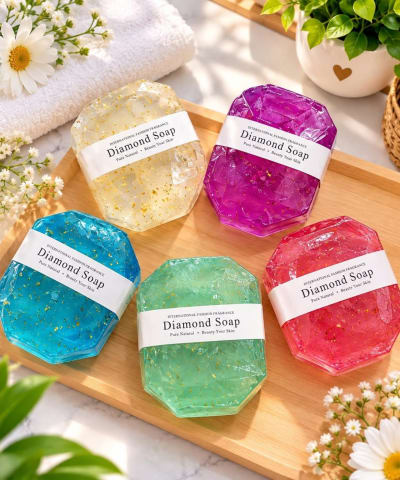 Diamond Luxury Beauty Soap – Premium Faceted Bath & Body Bar