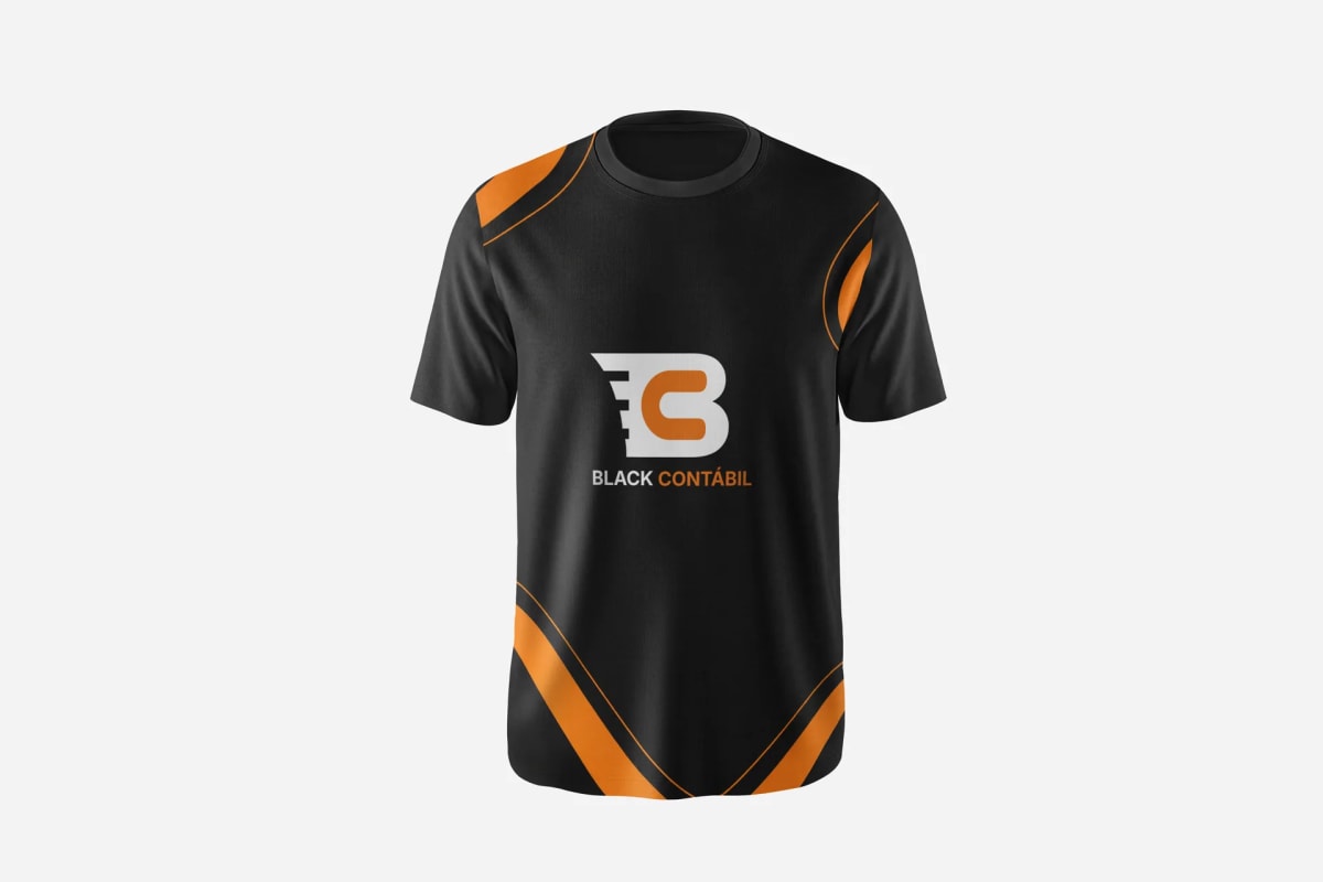 camiseta preta black contabil