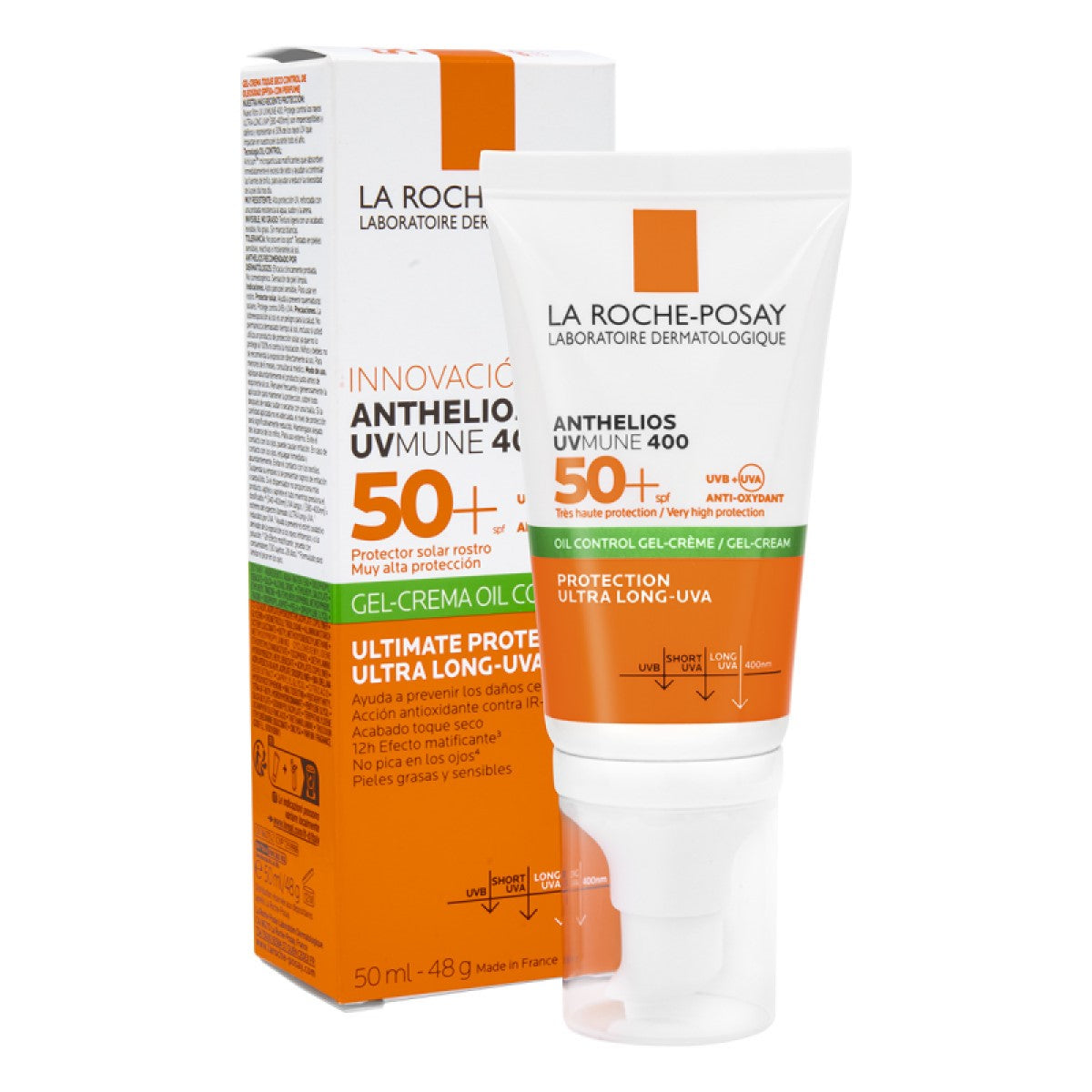 Protector solar- Anthelios UVMUNE 400 Gel-Crème Oil Control- La Roche Posay - La Roche-Posay en LA SHOP Tegucigalpa, Honduras