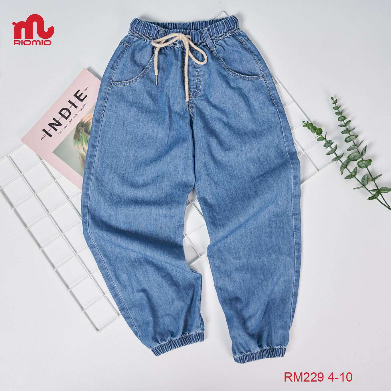 Quần jean bo gấu Mohamed unisex