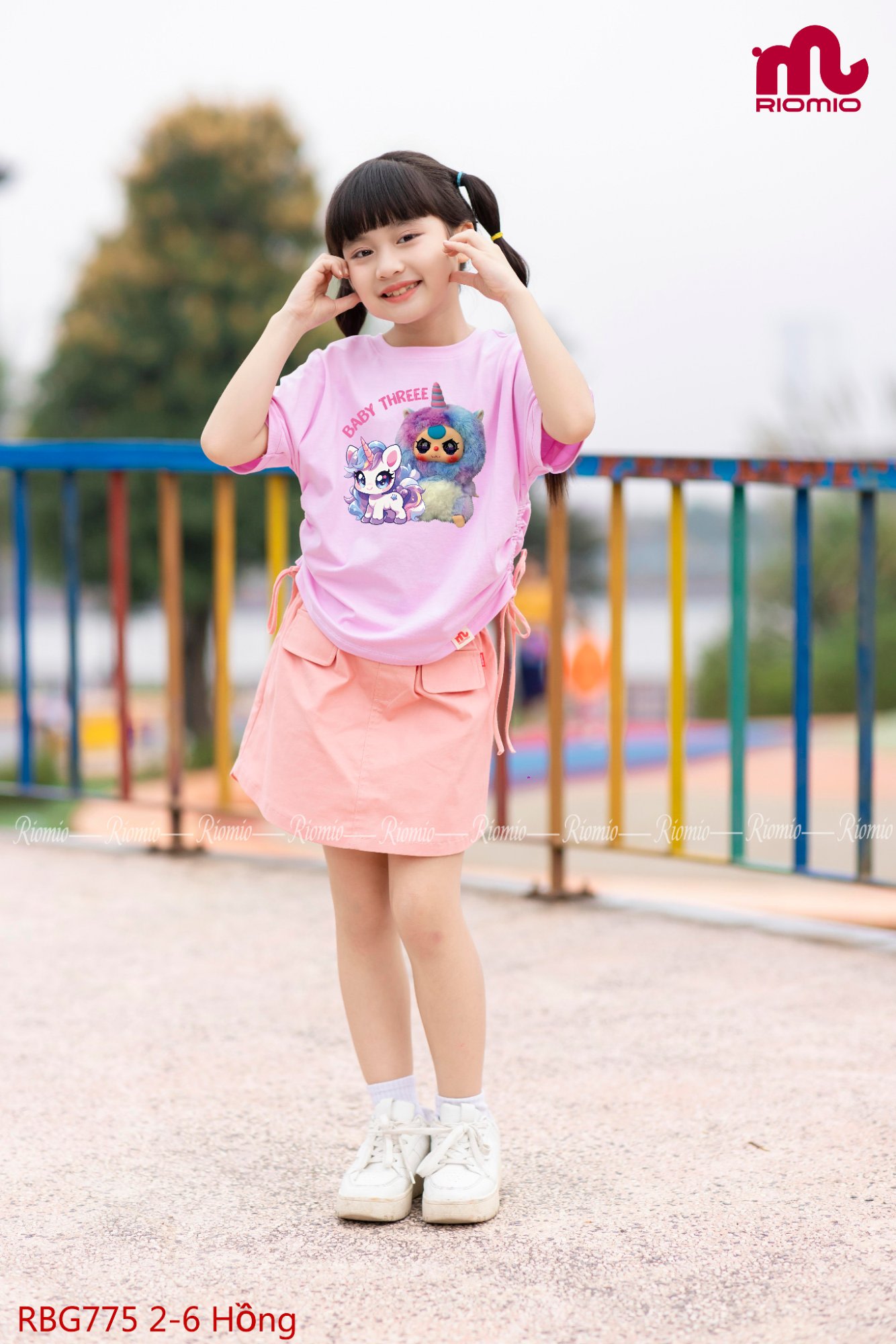 Chân váy kaki Belle có quần bảo hộ (2–7 tuổi)