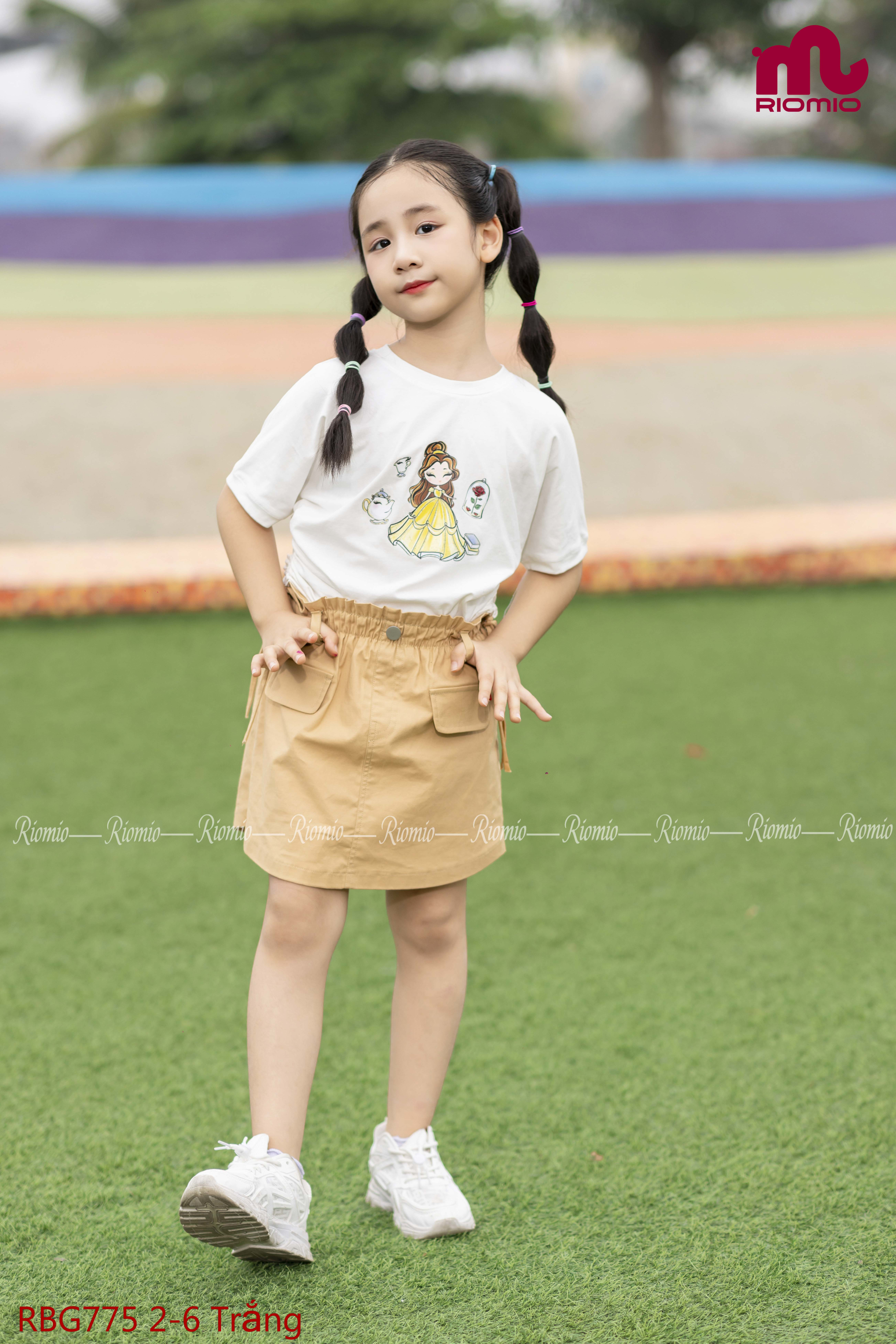 Chân váy kaki Belle có quần bảo hộ (2–7 tuổi)