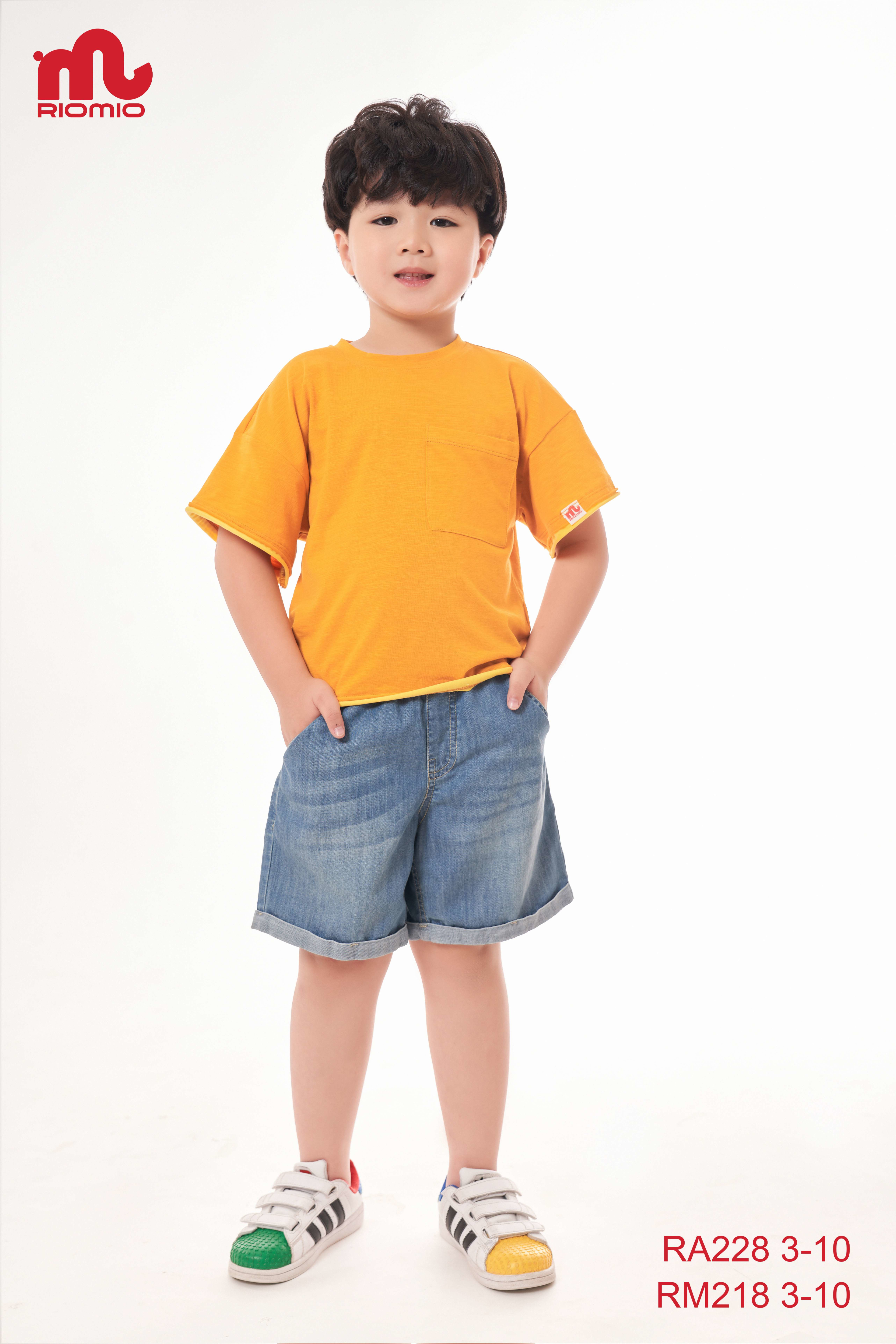 Quần short jean Amou túi chéo (3–11 tuổi)
