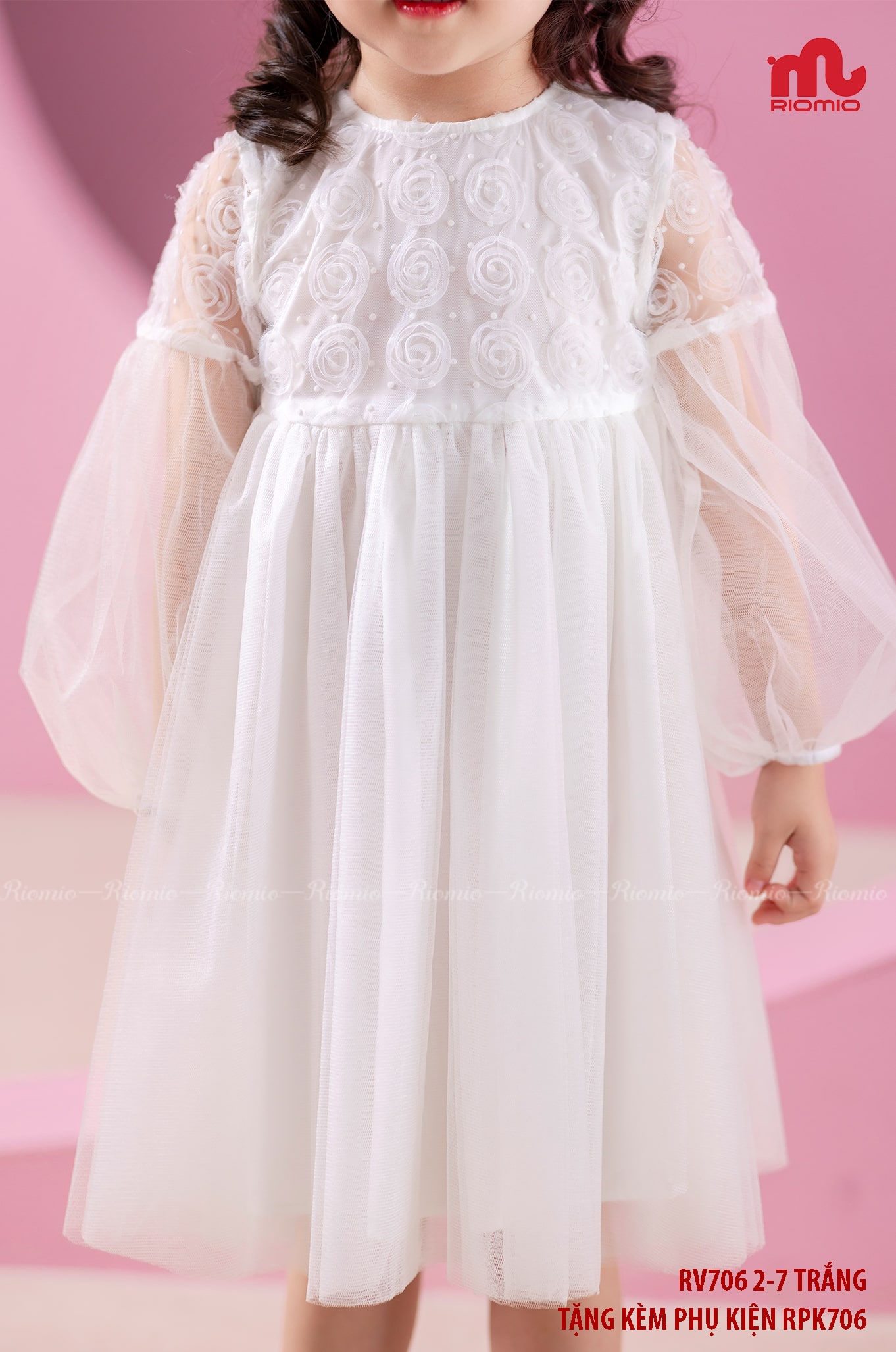Váy công chúa ren lưới Julia (2–8 tuổi)
