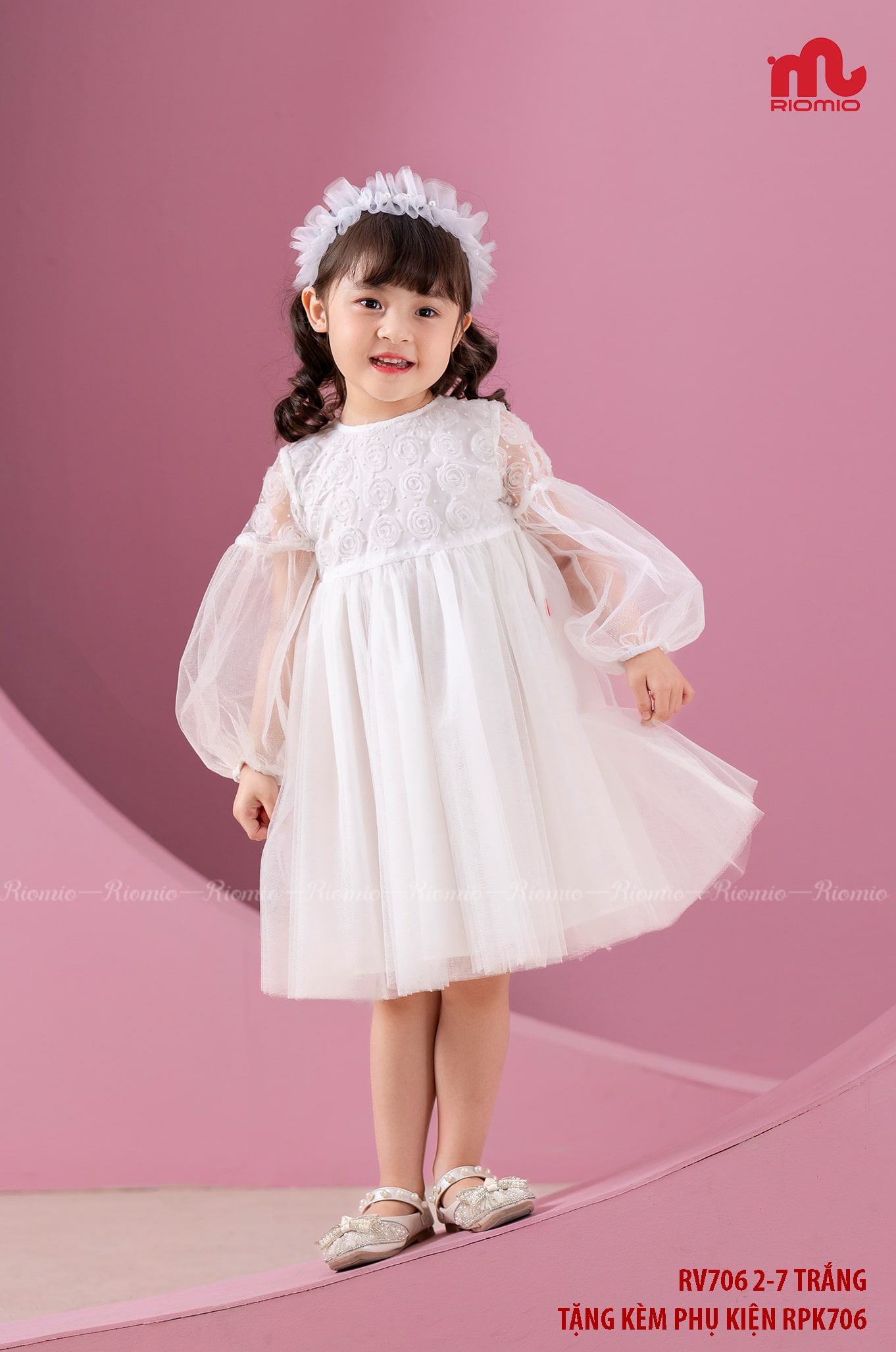 Váy công chúa ren lưới Julia (2–8 tuổi)