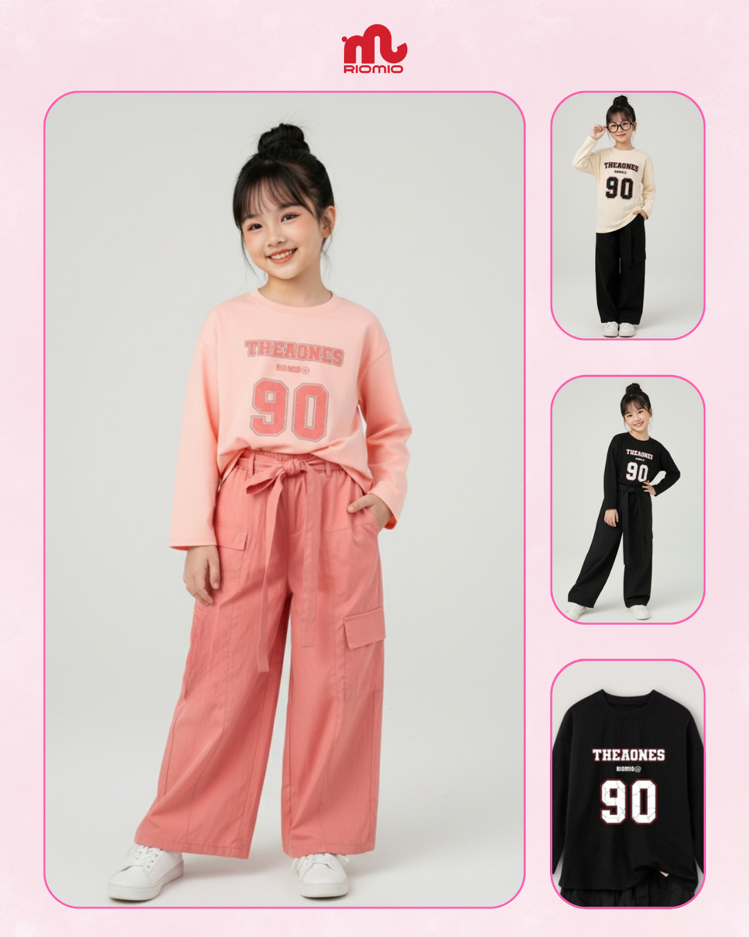 Set cotton dài quần gió 6/7-11/12