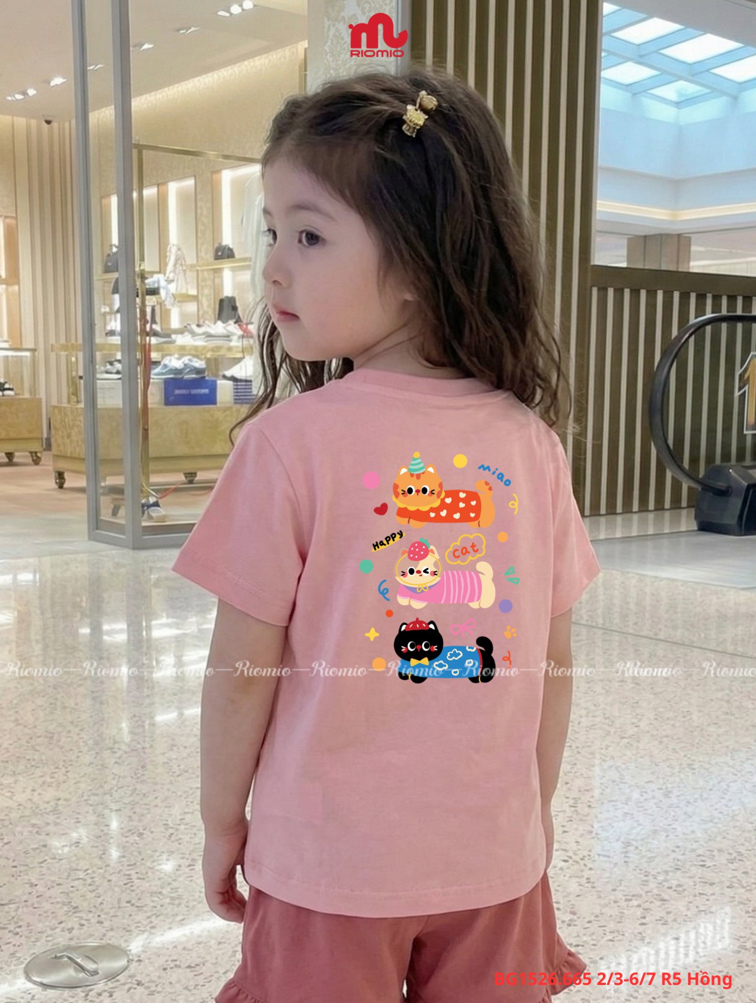 Bộ cotton bé gái 2 đến 7 tuổi
