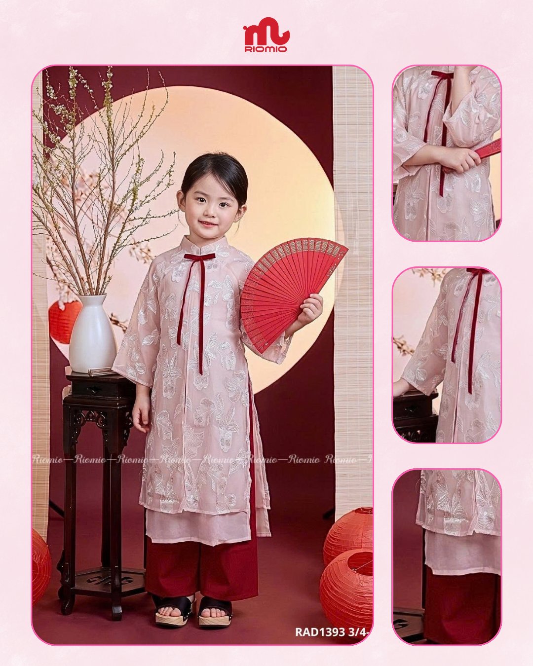 Áo dài bé gái 3 tuổi đến 11 tuổi